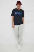 Бавовняні спортивні штани BOSS BOSS CASUAL чоловічі колір чорний однотонні (2865532)