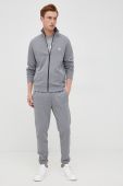 Бавовняні спортивні штани BOSS BOSS CASUAL чоловічі колір сірий однотонні (2414897)