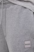 Бавовняні спортивні штани BOSS BOSS CASUAL чоловічі колір сірий однотонні (2414897)