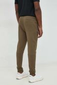 Бавовняні спортивні штани BOSS BOSS CASUAL чоловічі колір зелений однотонні