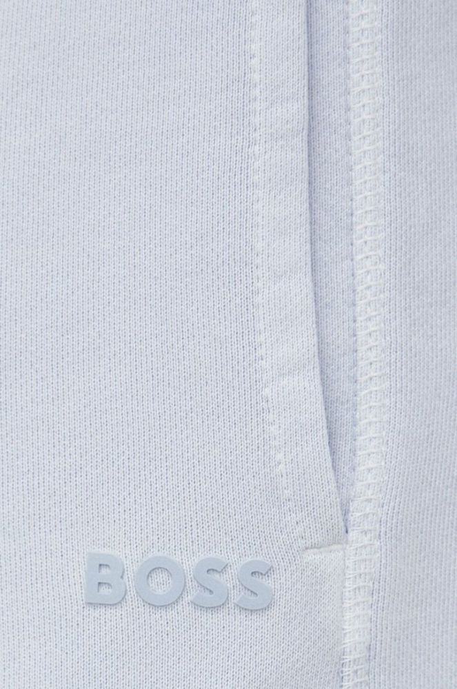 Бавовняні спортивні штани BOSS BOSS CASUAL чоловічі колір сірий однотонні (2327812) фото 4