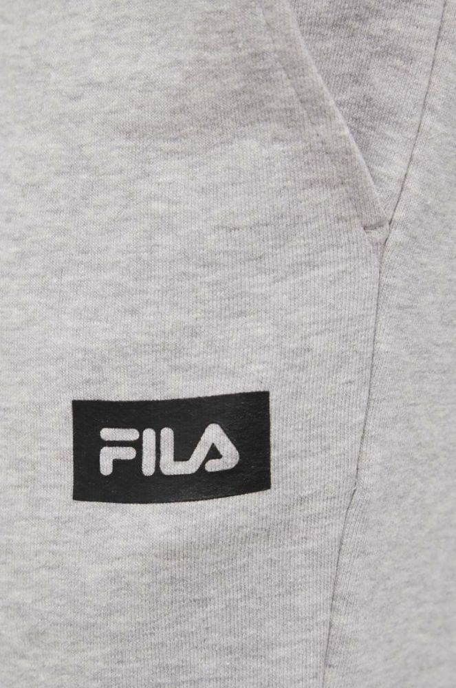 Штани Fila чоловічі колір сірий з принтом фото 4