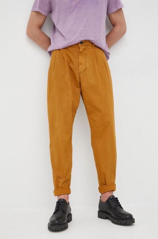 Штани Desigual чоловічі колір жовтий фасон chinos фото 2