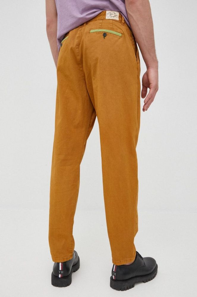Штани Desigual чоловічі колір жовтий фасон chinos фото 3