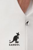 Бавовняні спортивні штани Kangol колір білий однотонні KLEU007-117