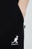 Бавовняні спортивні штани Kangol колір чорний однотонні KLEU007-117