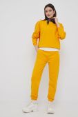 Бавовняні спортивні штани Arkk Copenhagen колір жовтий однотонні