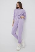 Бавовняні спортивні штани Arkk Copenhagen колір фіолетовий однотонні