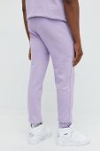 Бавовняні спортивні штани Arkk Copenhagen колір фіолетовий однотонні