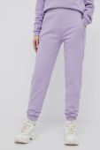 Бавовняні спортивні штани Arkk Copenhagen колір фіолетовий однотонні