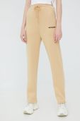 Спортивні штани Sixth June колір бежевий однотонні