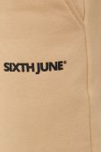 Спортивні штани Sixth June колір бежевий однотонні