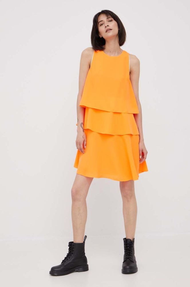Сукня Armani Exchange колір помаранчевий mini пряма