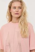 Сукня Armani Exchange колір рожевий maxi oversize