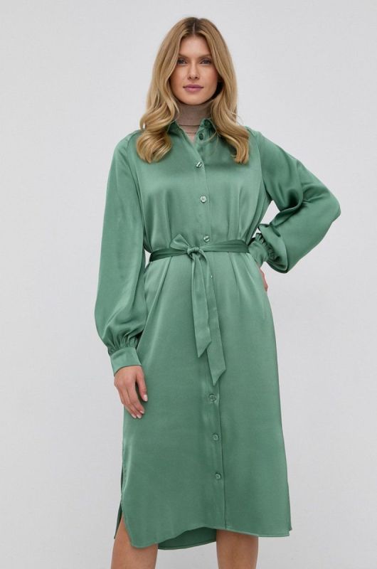 Сукня Samsoe Samsoe колір зелений midi oversize (1875870)
