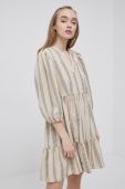 Сукня Vila колір бежевий mini розкльошена (2127011)