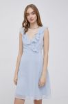 Сукня Vila mini розкльошена колір блакитний (2118588)