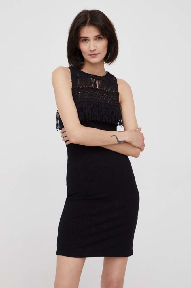 Сукня Desigual колір чорний mini облягаюча (2346904) фото 2