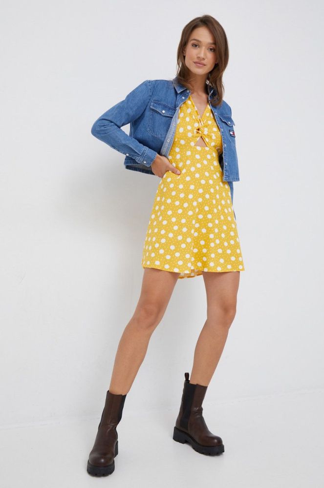 Сукня Vero Moda колір жовтий mini розкльошена