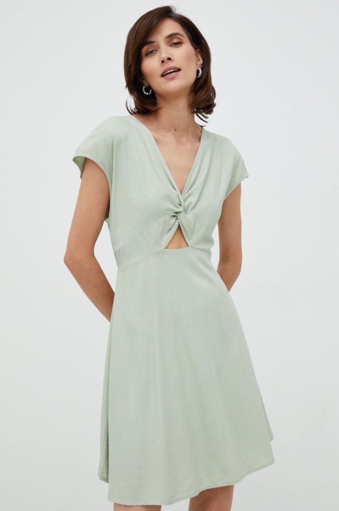 Сукня Vero Moda колір зелений mini розкльошена (2614721) фото 2