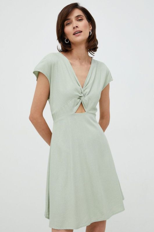 Сукня Vero Moda колір зелений mini розкльошена (2614721) фото 2