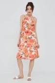 Бавовняна сукня Vero Moda колір помаранчевий mini розкльошена