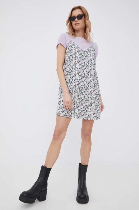 Бавовняна сукня Vero Moda колір зелений mini розкльошена (2286344)