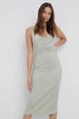 Сукня Vero Moda колір зелений midi облягаюча (2432680)