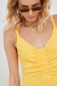 Сукня Vero Moda колір жовтий midi облягаюча