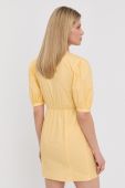 Бавовняна сукня Patrizia Pepe колір жовтий mini розкльошена (2207056)