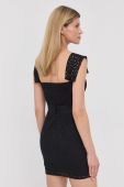 Бавовняна сукня Patrizia Pepe колір чорний mini облягаюча
