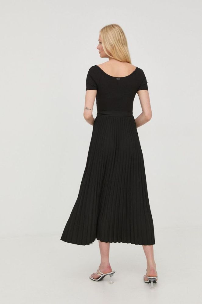 Сукня Guess колір чорний midi розкльошена (2342822) фото 3