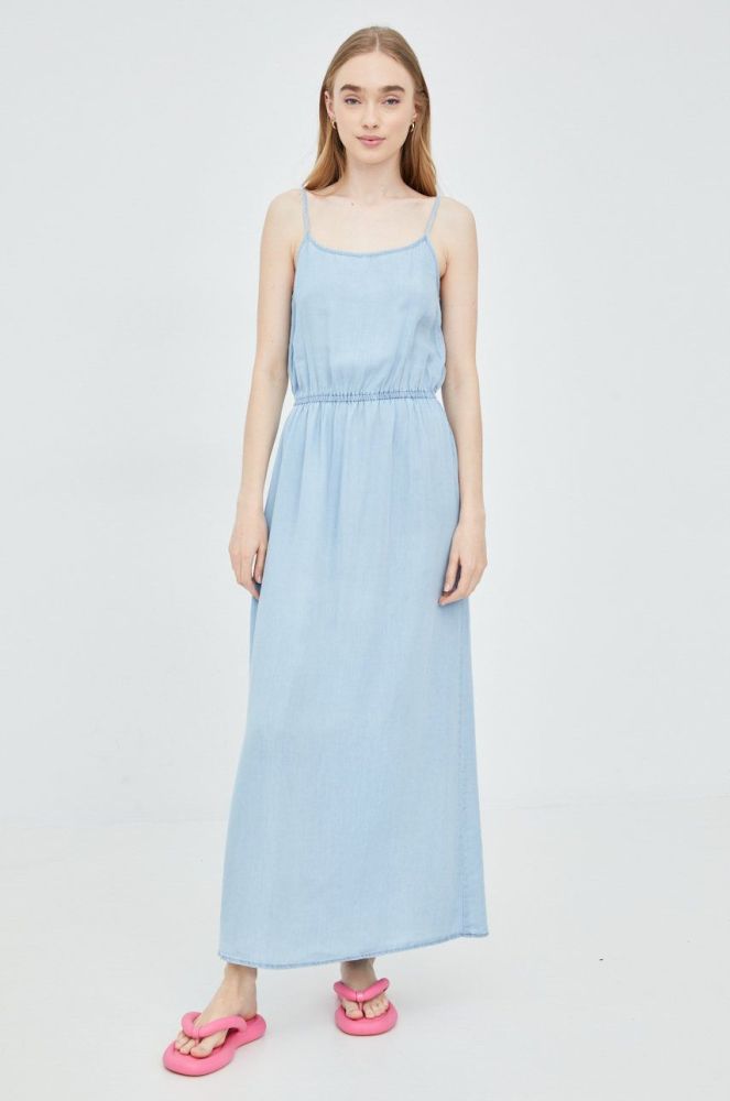 Сукня Only maxi розкльошена колір блакитний (2356568)