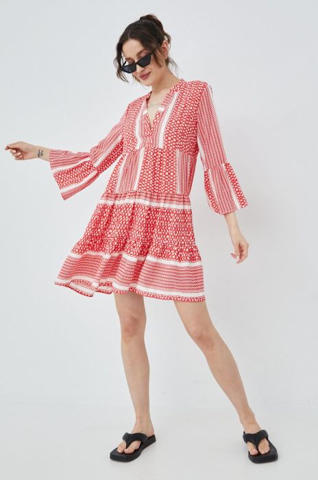 Сукня Only колір червоний mini розкльошена (2426317)