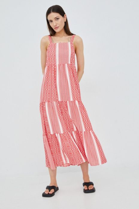 Сукня Only колір червоний maxi розкльошена