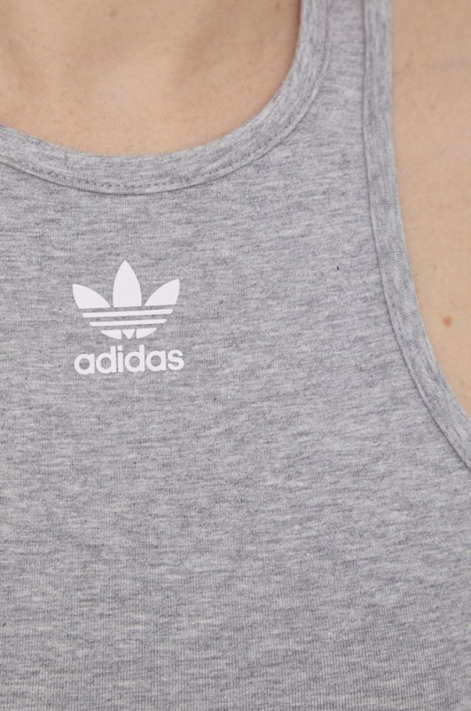 Сукня adidas Originals HF7486 колір сірий mini облягаюча HF7486-MGREYH фото 5