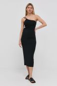 Сукня Herskind колір чорний midi пряма (2164692)