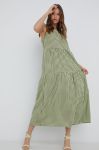 Сукня Noisy May колір зелений maxi розкльошена