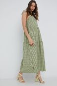 Сукня Noisy May колір зелений maxi розкльошена
