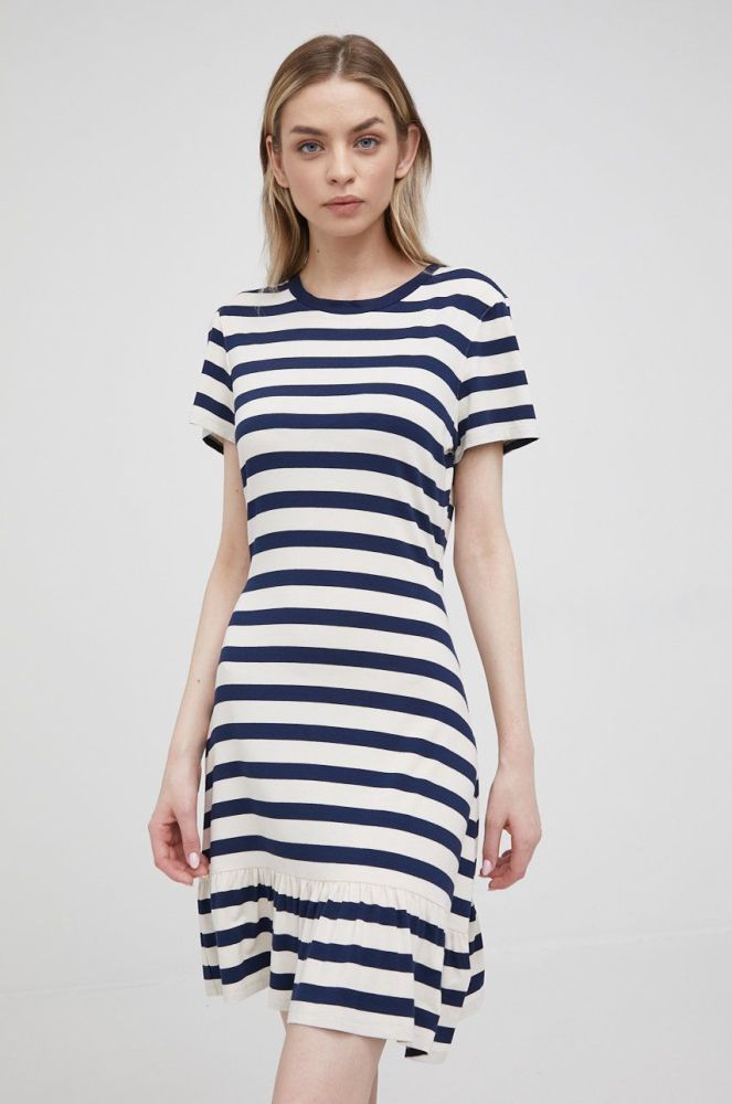 Сукня Lauren Ralph Lauren колір бежевий mini облягаюча (2247387)