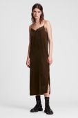 Сукня AllSaints колір зелений midi пряма