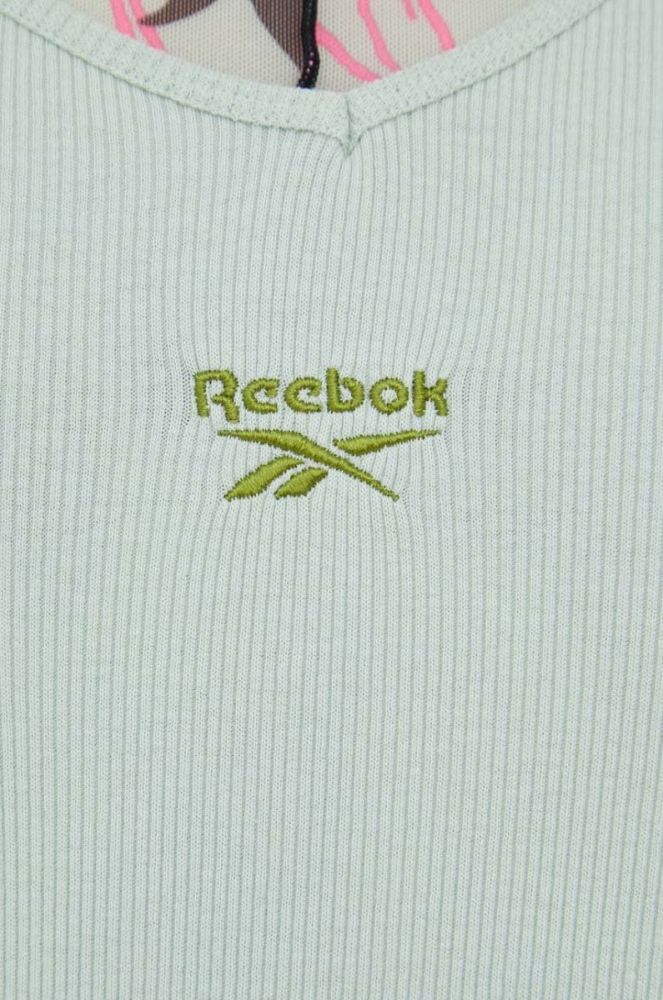 Сукня Reebok Classic H58681 колір зелений mini облягаюча фото 6