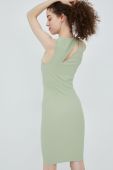 Сукня Pieces колір зелений mini облягаюча