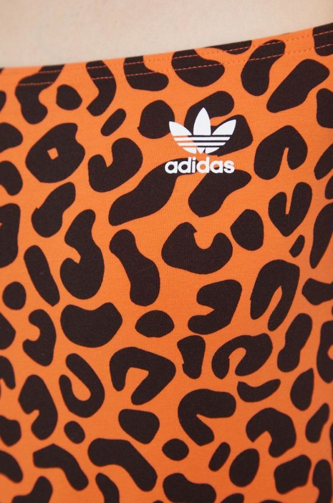 Сукня adidas Originals X Rich Mnisi HC4466 колір помаранчевий mini облягаюча фото 5