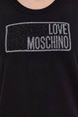 Бавовняна сукня Love Moschino колір чорний maxi пряма