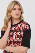 Бавовняна сукня Love Moschino колір чорний mini oversize