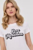 Бавовняна сукня Love Moschino колір білий mini пряма (2289838)