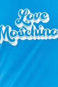 Бавовняна сукня Love Moschino mini пряма колір блакитний (2289849)
