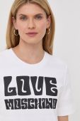 Бавовняна сукня Love Moschino колір білий mini пряма (2293113)