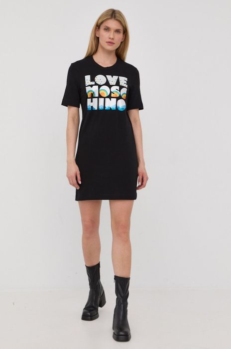 Сукня Love Moschino колір чорний mini пряма (2289852)